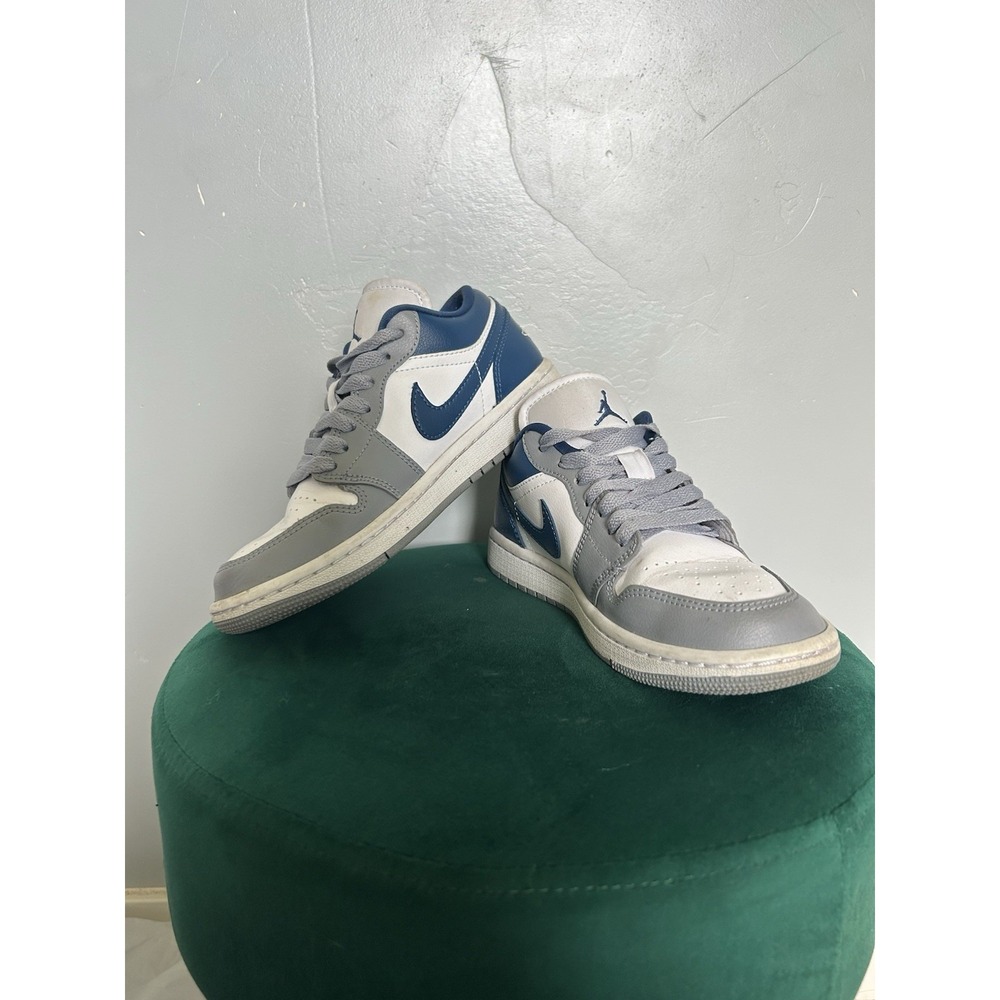 Nike Air Jordan 1 Low Stealth French Grey Blue DC0774-042 Mens Trainers Size 5